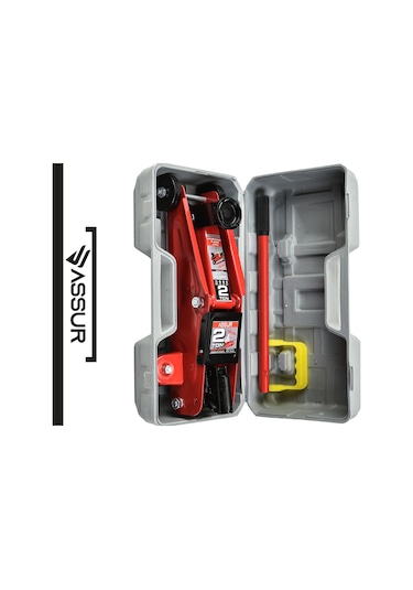 Assur Asr8043 2 Ton Oto Kaldırma Timsah Kriko Hidrolik Kırmızı