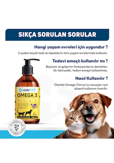 Onevet Omega 3 Kedi Ve Köpekler Için Balık Yağı