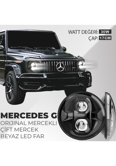 Mercedes G Serisi Uyumlu Mercekli Led Far