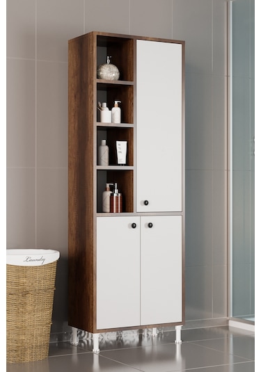 Evdemo Selen Çok Amaçlı Mutfak Banyo Dolabı Ceviz