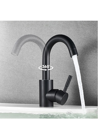 Sardıcı Lavabo Bataryası Banyo Musluğu Siyah