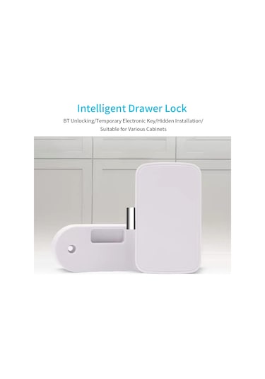 Vkemall Bt Uygulama İle Açılan Otomatik Kilitleme Dolap Kilitleri - Beyaz T1 Modeli, Şifre/anahtar Unutma Sorunu Çözücü, Pil Yok