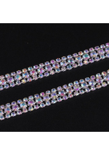 Suntek Takı Zanaat Gümüş Renkli Elmas Için 1 Yard Taklidi Yakın Zincir Trim