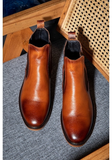 Ducavelli Edinburg Hakiki Deri Kaydırmaz Taban Chelsea Günlük Bot Taba