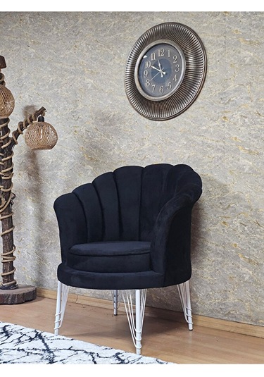 Tekli İstiridye Beyaz Boyalı Telli Ayak Çay Seti Koltuk Tekli Ber Çok Renkli