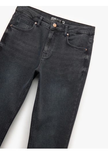 Koton Pamuklu Normal Bel Slim Fit Jean Pantolon - Brad Jean İndigo Stone 6wam40003nd İndigo - Taş