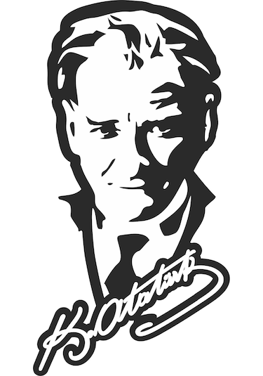 18x9,5 Cm Mustafa Kemal Atatürk Sticker Araba Motor Kask Laptop D