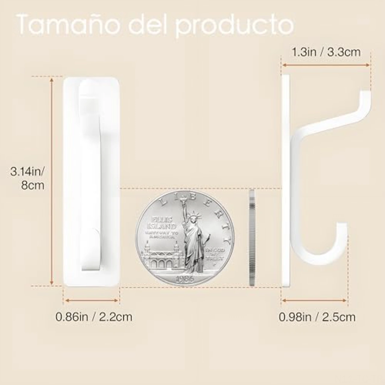 Skycity 4'lü Paket Paslanmaz Çelik, Delme Yok, Güçlü Yapışkan Kanca: Banyo Havlu, Giysi Ve Aksesuar Tutucu Yüksek Ve Düşük Konfigürasyonlu Beyaz