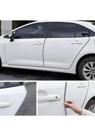 Audi A7 Oto Araç Kapı Koruma Fitili 5 Metre Parlak Gri Renk