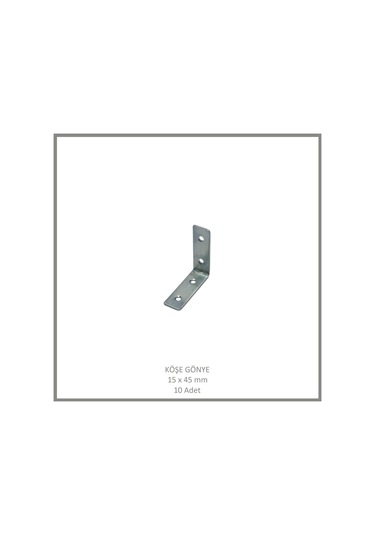 Köşe Gönye, Sac Gönye, 15 X 45 Mm 10 Adet Metalik