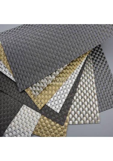 4 Adet/grup Lüks Örgü Akşam Yemeği Placemats Pvc Yer Masa Paspasları En Iyi Altın Gümüş Sofra Yemek Takımı Mutfak Masa Pedleri Araçları Gümüş