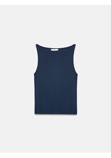 Dilvin 21048 Halter Yaka Top-lacivert Lacivert