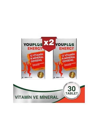 Youplus Multi Ener-G Takviye Edici Gıda 30 Tablet 2 Adet
