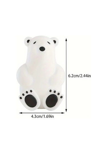 Willowhaven Bej Renk 3d Kutup Ayısı Diş Fırçası Askısı Delme Gerekmez Vantuzlu Banyo Aksesuarı Bej Renk