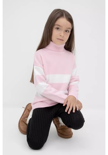 Crockıd Yüksek Yakalı Örgü Kazak 239854274 Pembe