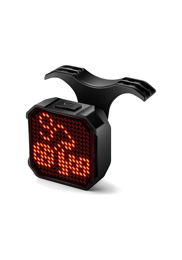 Lemestar Bisiklet Akıllı Fren Sensörlü Arka Işığı - 244 Piksel Led, Uygulama İle Özelleştirilebilir, Ip66 Su Geçirmez, Abs+pc Malzeme Siyah