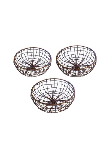 Yifomall Klasik Japon Stili El Dokuma Küçük Mutfak Sepeti - Meyve, Atıştırmalık, Pastane Ürünleri Ve Masa Çöpü İçin Sıkıcı Olmayan Depolama Çözümü Antik Bakır