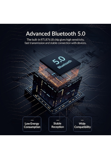 Orico BTA-508 Bluetooth 5.0 Mini USB Dongle Adaptör Siyah