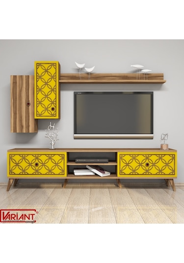 Variant Class Tv Ünitesi Ceviz - Sarı