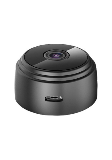 Lemestar Siyah Mini Wifi Güvenlik Kamerası 1080p Hd - 150 Geniş Açı, İkizli Göz Gece Görüşü, Hareket Algılama, 128gb Ekstra Bellek, Manyetik Montaj Siyah
