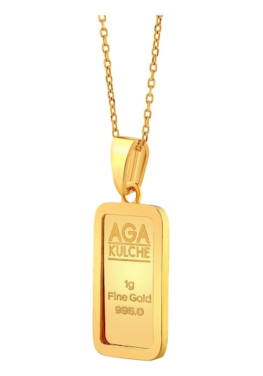 Agakulche 1 Gr Külçe Altın Kolye