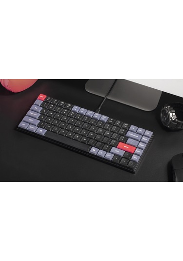 Kechron S1-A1 QMK Custom Gateron Low Profile Red Switch White Backlight Mekanik Klavye