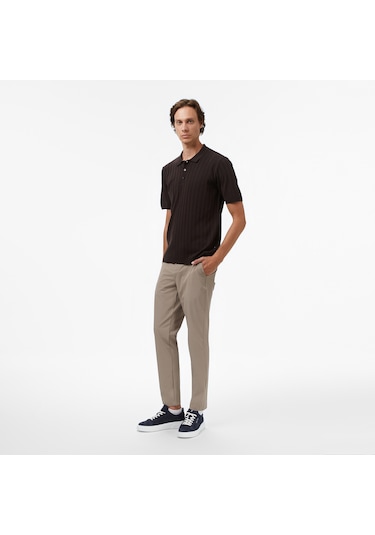 Nautica Erkek Kahverengi Classic Fit Kazak Düz S57307t Kahverengi