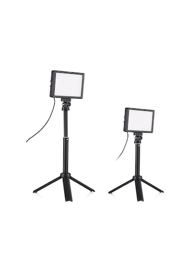 Andoer Masaüstü Fotoğrafçılığı 15w Led Video Işık Seti Siyah 2 Paket Siyah