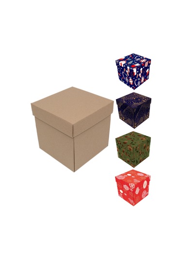 Yılbaşı Hediye Kutusu - 10 Adet - E Ticaret Kutusu - Kapaklı Kutu
