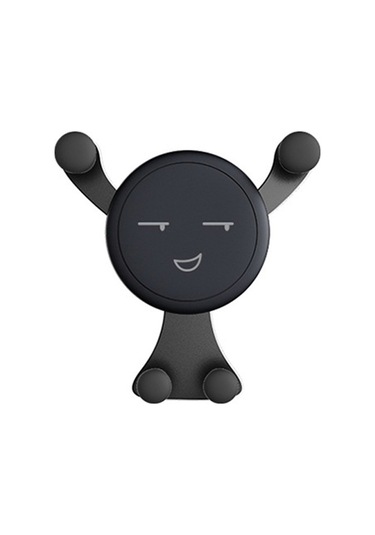 Ranyeek Siyah Araba Vantili Telefon Tutucu 360 Derece Dönebilen Evrensel 4.0-6.0 İnç Akıllı Telefon Stantı Kaymaz Silikon Siyah