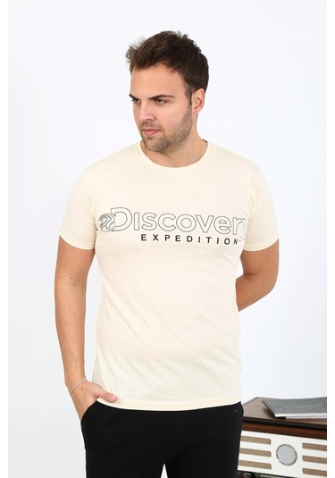 Akbeniz Erkek Kısa Kol Penye Pijama Takımı 6866 Krem Krem