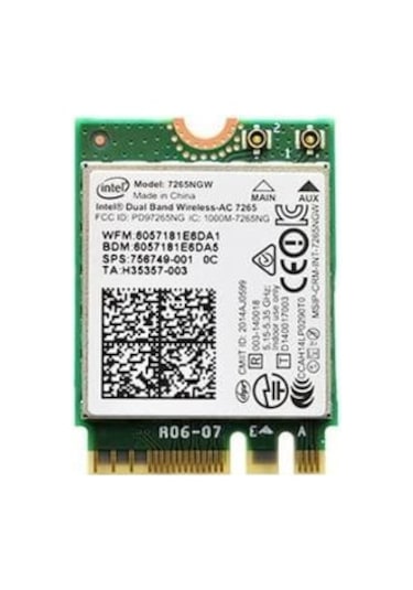 Intel Dual Band 7265Ngw Wireless-Ac Bluetooth Wifi Lan K