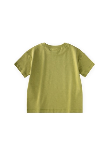 Cigit Slogan Baskılı T-shirt 2-10 Yaş Lime Yeşil
