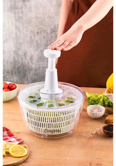 Viatom Viatom Beyaz Manuel Sebze Kurutucu Salata Kurutucu Stop D Beyaz