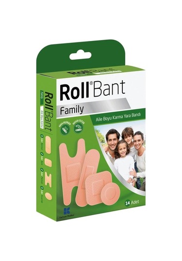 Roll Bant Family Aile Boyu Karma Yara Bandı 14'lü