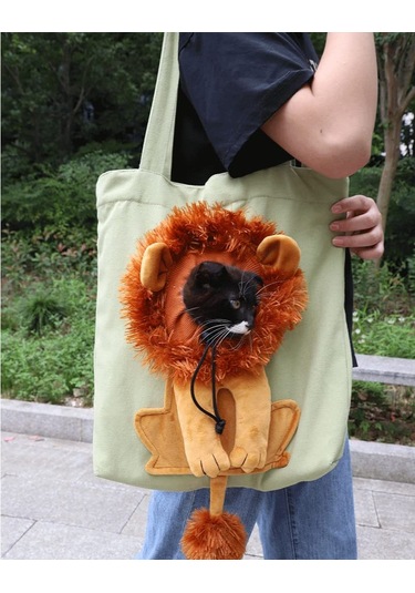 Vkemall Küçük Kedi/ Köpek İçin Soluk Gri Kanvas Taşıma Çantası - Soluklu, Taşınabilir, 5 Pound Kapasitesi, S Boyutu