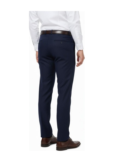 Erkek Regular Fit Armürlü Kumaş Pantolon Likra Kumaş Bgl-st05038 Lacivert