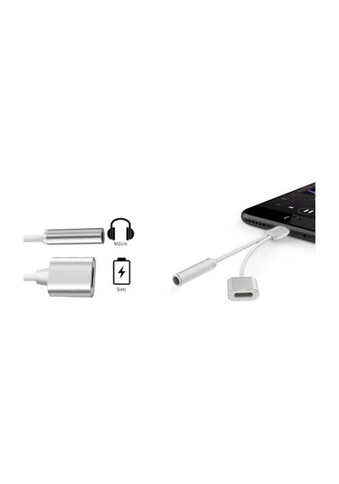 Codegen Iphone Uyumlu Lightning + 3.5mm Stereo Dönüştürücü Çoklayıcı Adaptör Cdg-cnv51