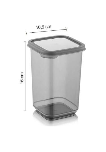 Meleni Home 12'li Etiketli Büyük Boy Baharatlık Seti - Kapaklı Kare Baharat Takımı Saklama Kabı 12x1100 Ml