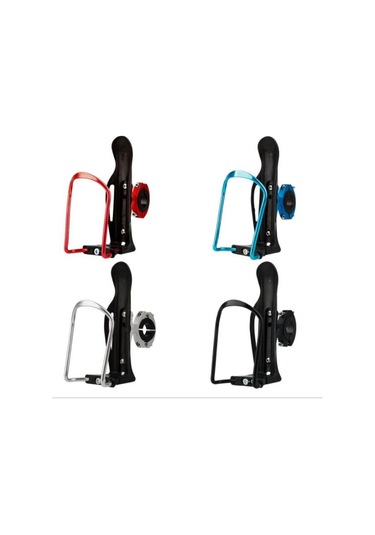 Siyah Mtb Bisiklet Su Şişesi Tutucusu 90 Derece Dönebilen Adaptör İle Bisiklet Bardak İçme Şişe Kafesi Dağ Bisikleti Aksesuarları İçin Siyah