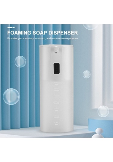 Dancemonkey 350ml Otomatik Köpüklü Sabun Dispanseri, Kızılötesi Sensörlü, Pilli, Dokunmasız, Ev/mutfak Siyah/ Siyah