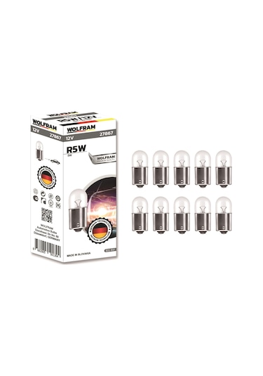 Wolfram R5W 67 Park Ampul 12V 5W 10 Adet