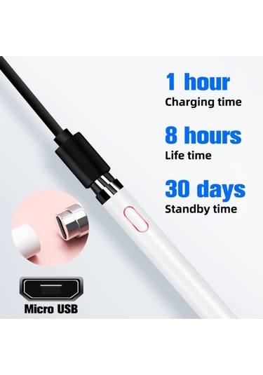 İpod Touch / iPad Mini Ve Air Ve Pro / İphone Uyumlu Siyah İçin Aktif Kapasitif Kalem