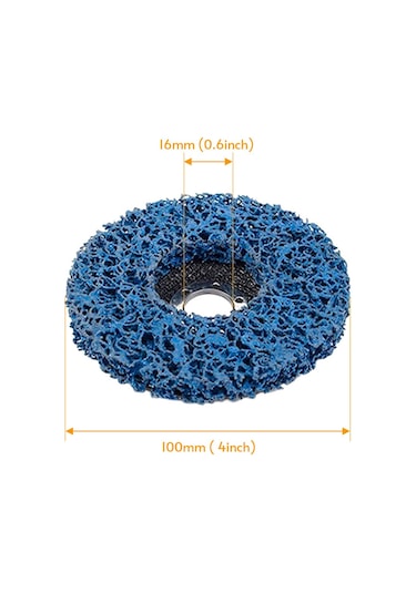 Reedark 4" Açılı Taşlama Çarkı - Boya, Pas Ve Kaynak Temizleme İçin Mavi Naylon Şerit Disk