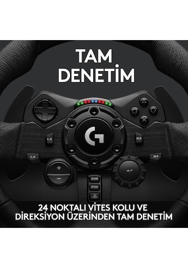 Logitech G923 Ps5. Ps4 Ve Pc Ile Uyumlu Yarış Direksiyonu Ve Ped
