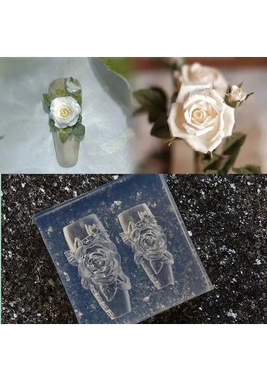 1 Adet Çiçek Şerit Gül Lale Kalıp Zambak 3d Akrilik Kalıp Papatya Gül Nail Art Süslemeleri Çivi Dıy Silikon Çivi Kalıp Tenli