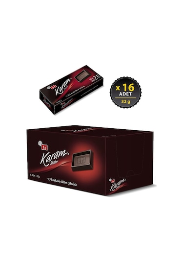 Eti Karam Mini Kakaolu Bitter Çikolata 16 x 32 G