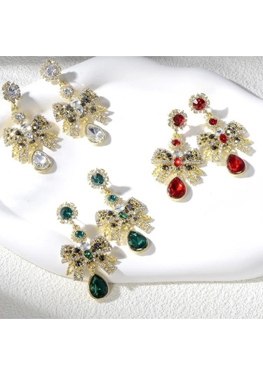 Ganzhoushop Yeni Yay Vintage Tarzı Su Saray Renk Lüks Kristal Kırmızı Kadın Için Moda Eğilim 2025 Eo Kırmızı