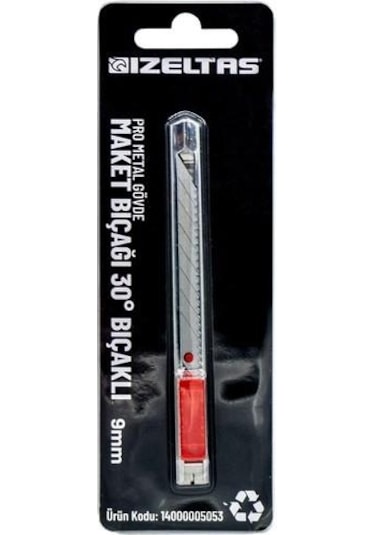 İzeltaş 14000005053 Pro Metal Gövde Açılı Maket Bıçağı 9 MM