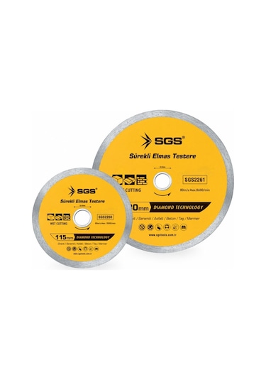 Sgs Sürekli Elmas Testere 115 - 180 - 230 Mm 115 Mm